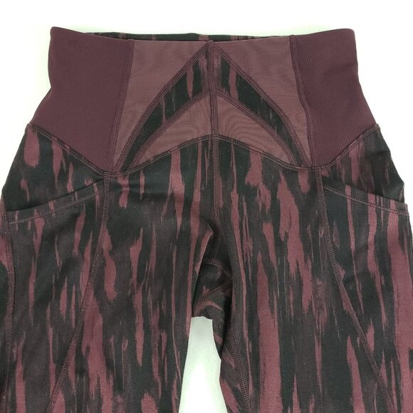 Lululemon Exquisite Crop Leggings Womens 6 NO TAG Painted Bordeaux Active Pant - Picture 5 of 14